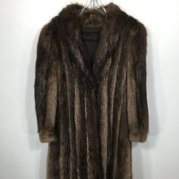 Classic BEAVER fur coat dark brown Women's Medium jacket 574 - Picture 1 of 6